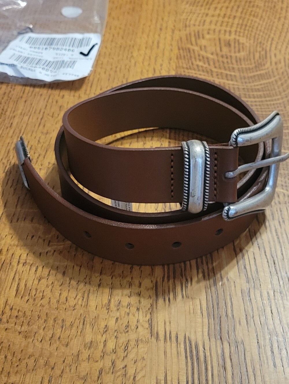 J. Crew Western Buckle Belt in Italian Leather - brown - Picture 4 of 9